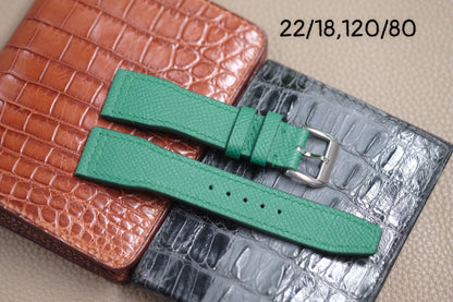 GREEN EPSOM LEATHER WATCH STRAP RD108