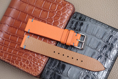 ORANGE SAFFIANO LEATHER WATCH STRAP RD115