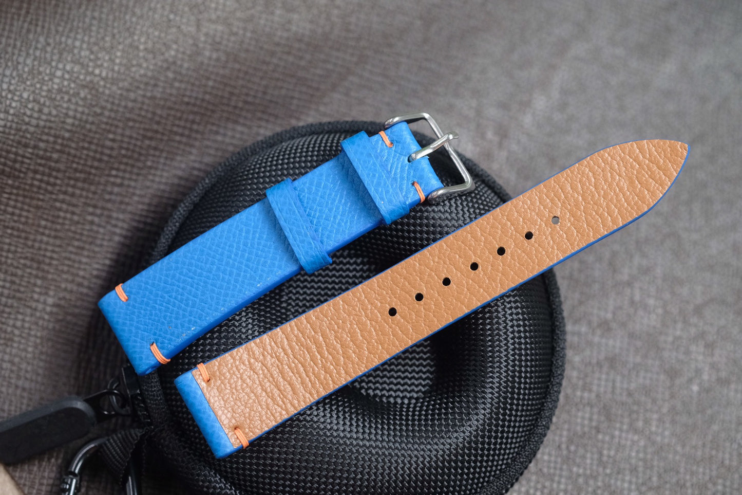 BLUE EPSOM LEATHER WATCH STRAP RD119