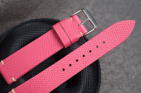 PINK EPSOM LEATHER WATCH STRAP RD121