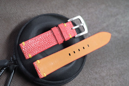 RED STINGRAY LEATHER WATCH STRAP RD134