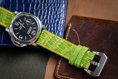 GREEN CROCODILE STRAP HANDMADE FOR PANERAI HDPAM54