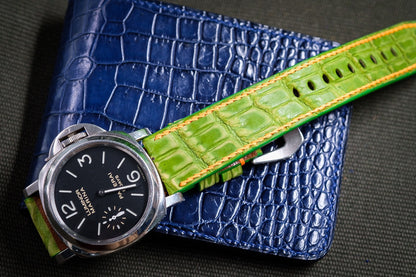 GREEN CROCODILE STRAP HANDMADE FOR PANERAI HDPAM54