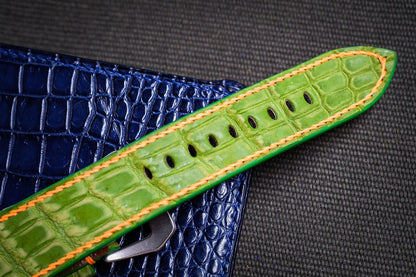 GREEN CROCODILE STRAP HANDMADE FOR PANERAI HDPAM54