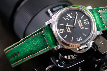 VINTAGE GREEN STRAP HANDMADE FOR PANERAI HDPAM52