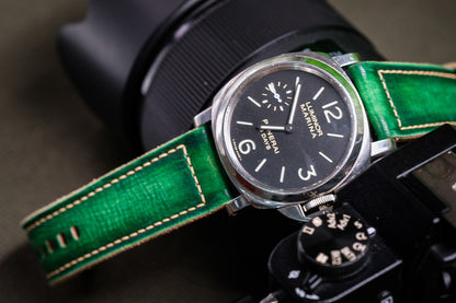 VINTAGE GREEN STRAP HANDMADE FOR PANERAI HDPAM52