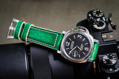 VINTAGE GREEN STRAP HANDMADE FOR PANERAI HDPAM52