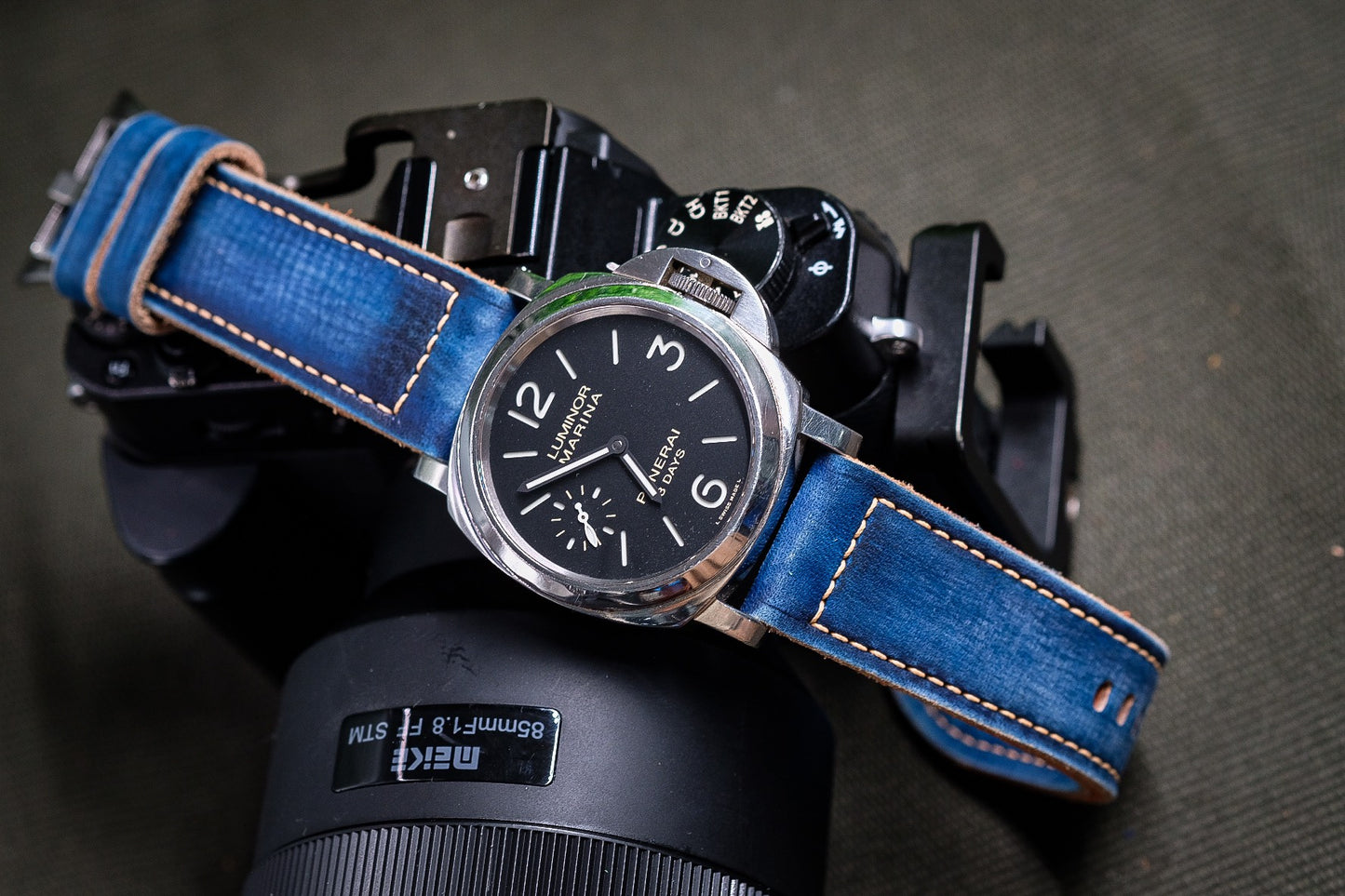 VINTAGE BLUE STRAP HANDMADE FOR PANERAI HDPAM53