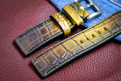 Vintage crocodile belly skin strap HDCSNS24