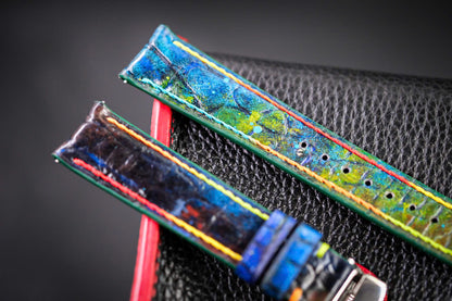 Galaxy hand painted leather watch strap HDCLE83