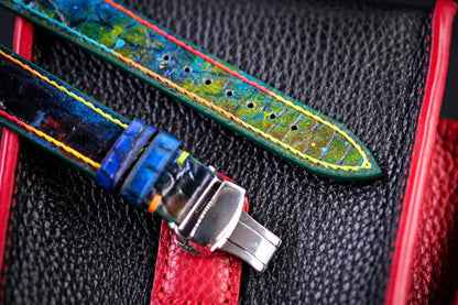 Galaxy hand painted leather watch strap HDCLE83