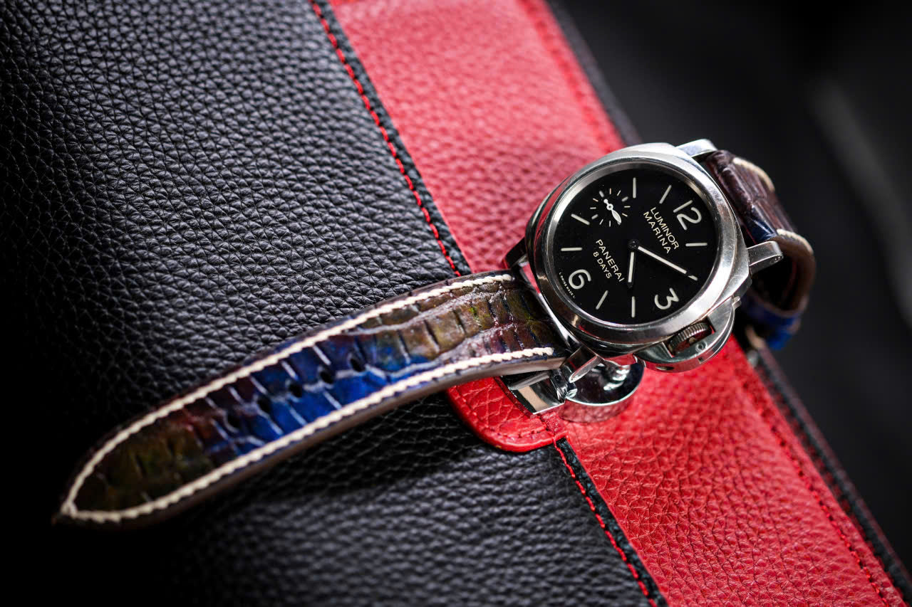 Galaxy hand painted leather watch strap HDCLE83