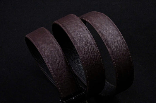 BESPOKE GENUINE BROWN EPSOM LEATHER MAN BELT HDBE24