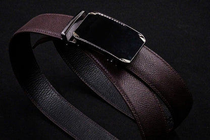 BESPOKE GENUINE BROWN EPSOM LEATHER MAN BELT HDBE24