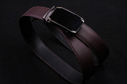 BESPOKE GENUINE BROWN EPSOM LEATHER MAN BELT HDBE24