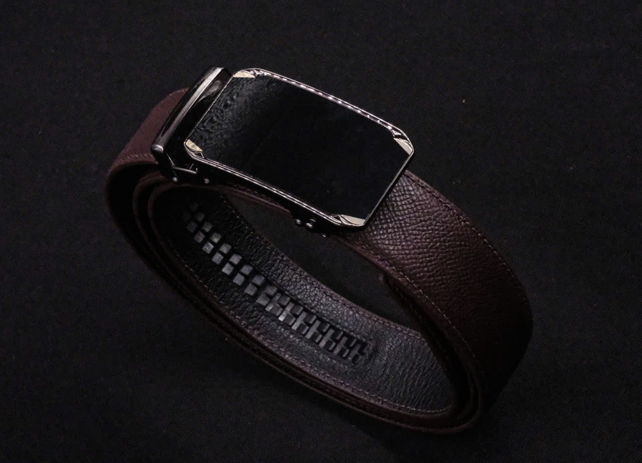 BESPOKE GENUINE BROWN EPSOM LEATHER MAN BELT HDBE24