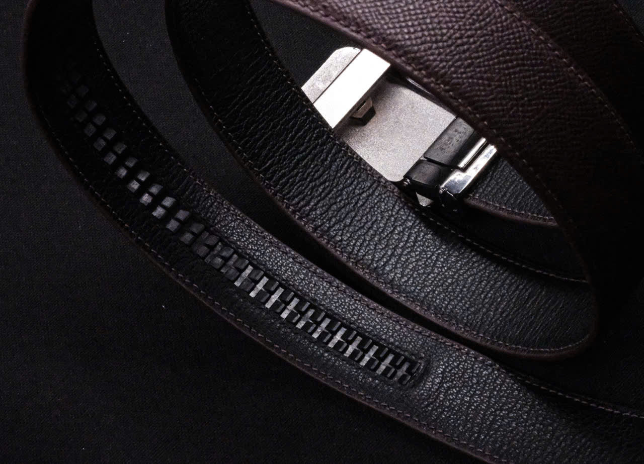 BESPOKE GENUINE BROWN EPSOM LEATHER MAN BELT HDBE24