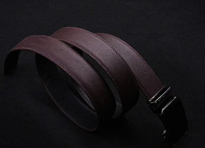 BESPOKE GENUINE BROWN EPSOM LEATHER MAN BELT HDBE24