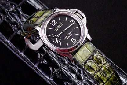 BESPOKE GENUINE BLUE CROCODILE LEATHER WATCH STRAP BAND FOR PANERAI HDPAM55
