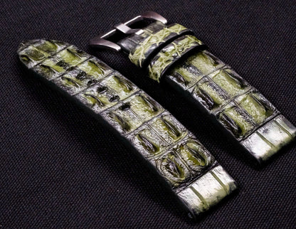 BESPOKE GENUINE BLUE CROCODILE LEATHER WATCH STRAP BAND FOR PANERAI HDPAM55