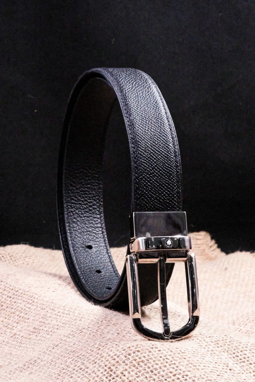 BESPOKE GENUINE NAVY BLACK EPSOM LEATHER MAN BELT HDBE25