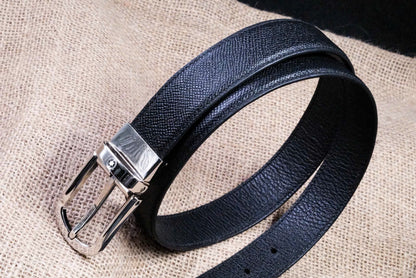 BESPOKE GENUINE NAVY BLACK EPSOM LEATHER MAN BELT HDBE25