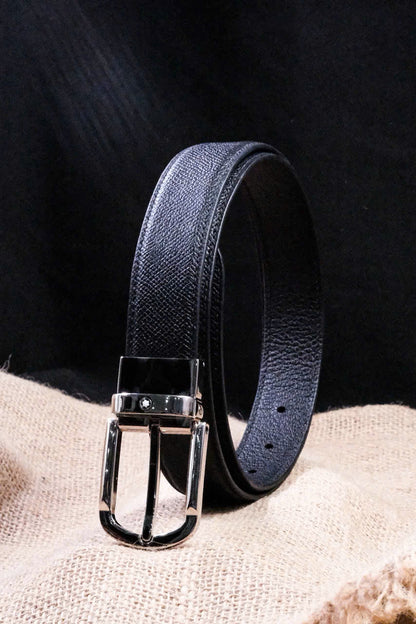 BESPOKE GENUINE NAVY BLACK EPSOM LEATHER MAN BELT HDBE25