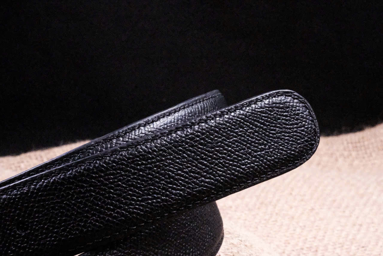 BESPOKE GENUINE NAVY BLACK EPSOM LEATHER MAN BELT HDBE25