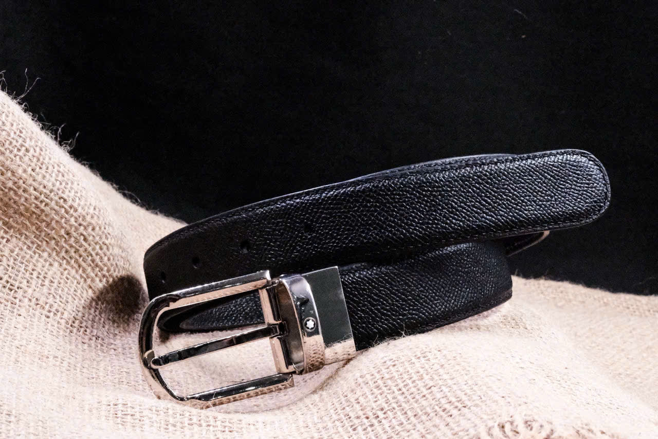 BESPOKE GENUINE NAVY BLACK EPSOM LEATHER MAN BELT HDBE25