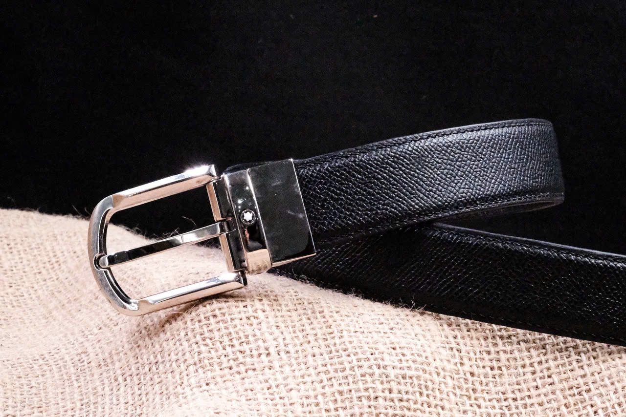 BESPOKE GENUINE NAVY BLACK EPSOM LEATHER MAN BELT HDBE25