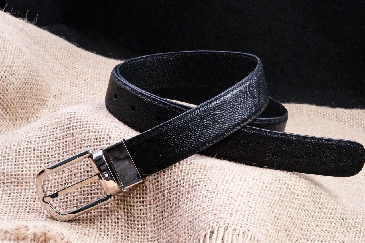 BESPOKE GENUINE NAVY BLACK EPSOM LEATHER MAN BELT HDBE25