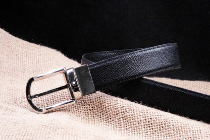 BESPOKE GENUINE NAVY BLACK EPSOM LEATHER MAN BELT HDBE25