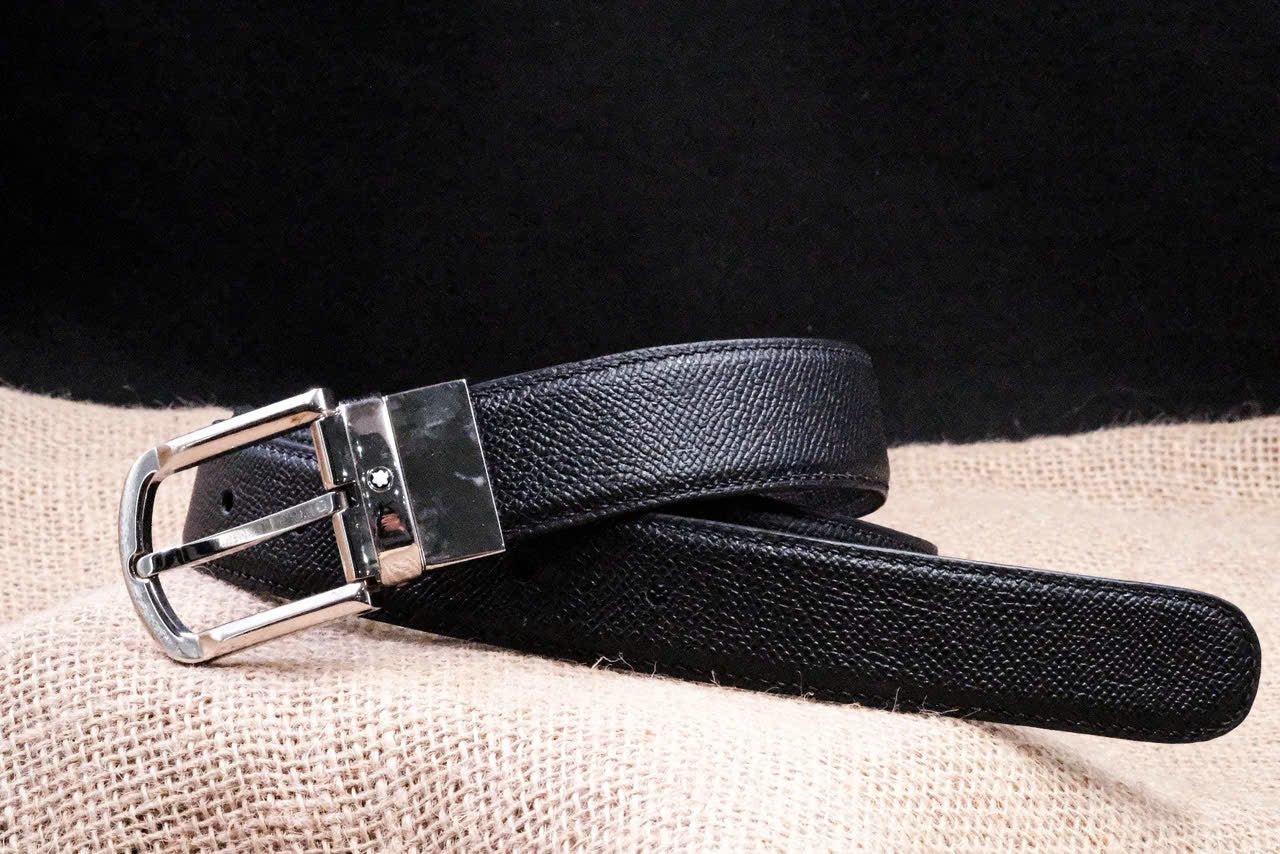 BESPOKE GENUINE NAVY BLACK EPSOM LEATHER MAN BELT HDBE25