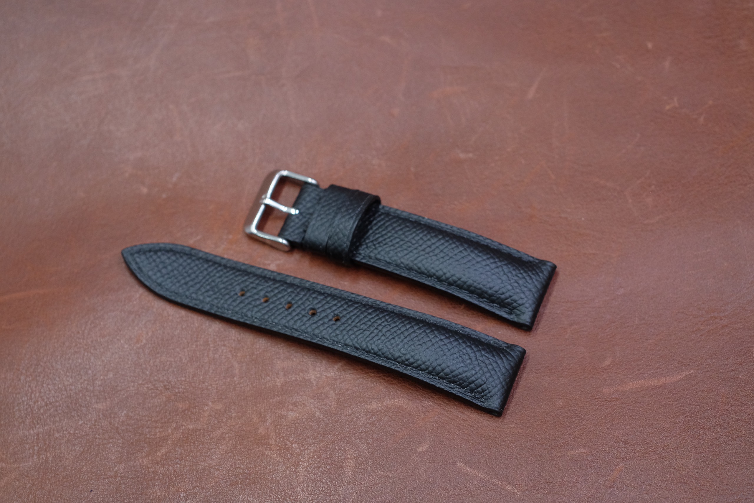 Epsom Leather Straps - Black/20mm