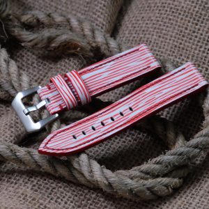 Red python leather watch strap HDPS17 - HDSTRAPS